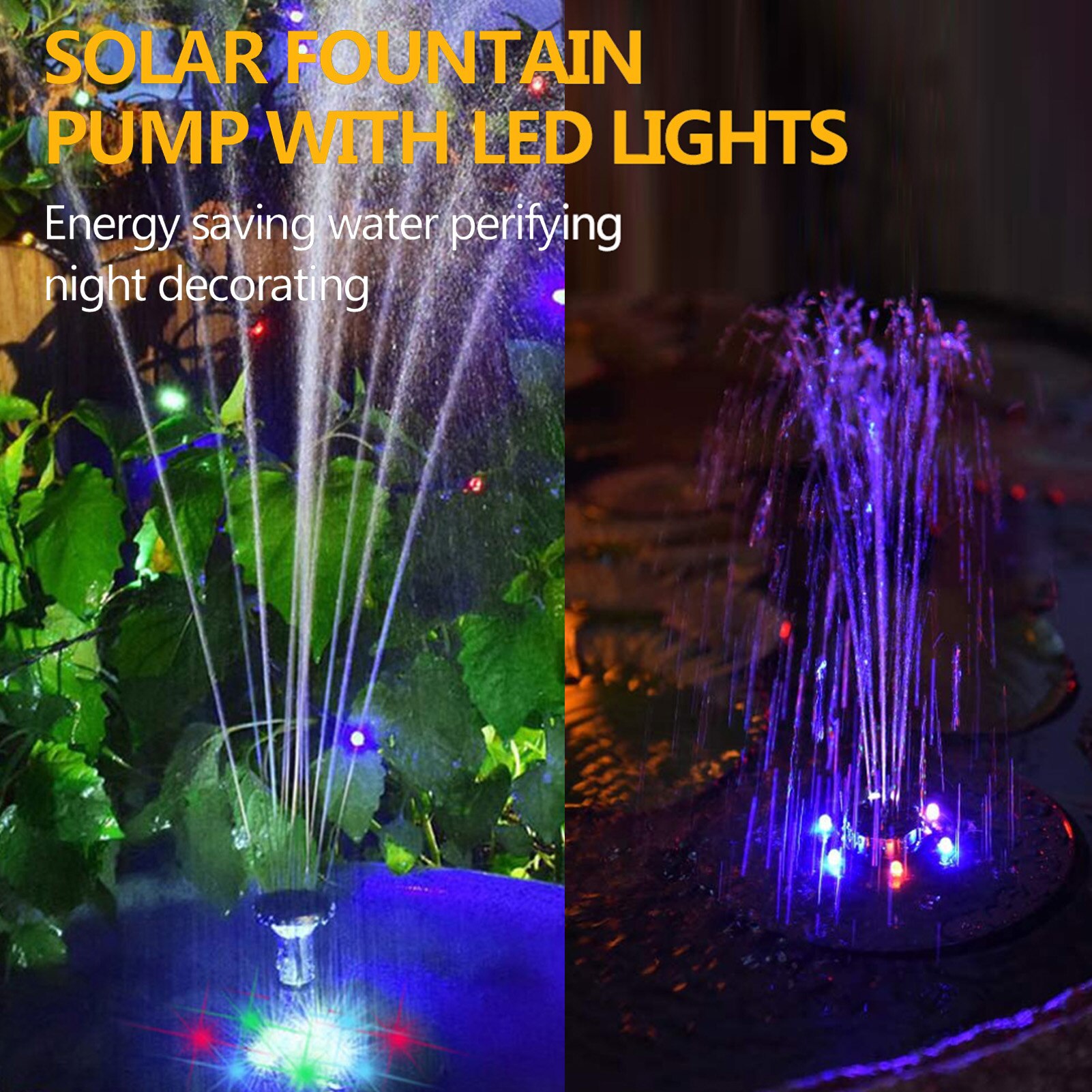 9V3W Solar Fontein Pomp Draagbare Led Drijvende Zonne-energie Fontein Pomp Voor Vogelbad Tuin Achtertuin Vijver Zwembad