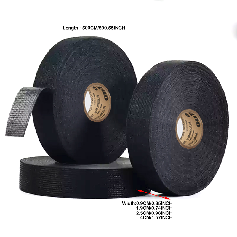 Elektrisk tape varmebestandig ledningstape selvklæbende stoftape vandtæt tape isolerende stoftape til biler 2 ruller