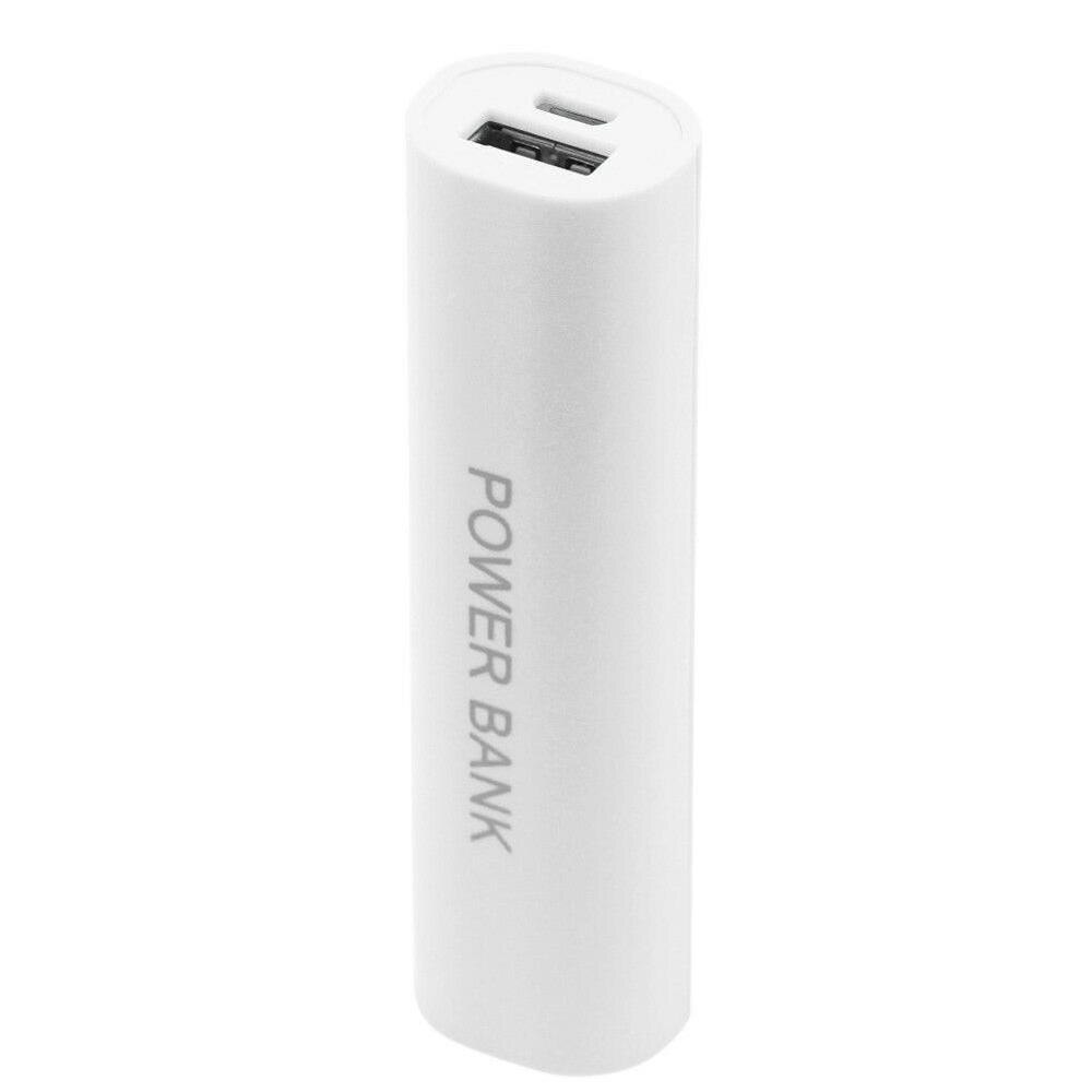 Cargador de Banco de energía USB móvil portátil, paquete de batería 18650, para 1 W7N4 x, funda Q2S4: Blanco