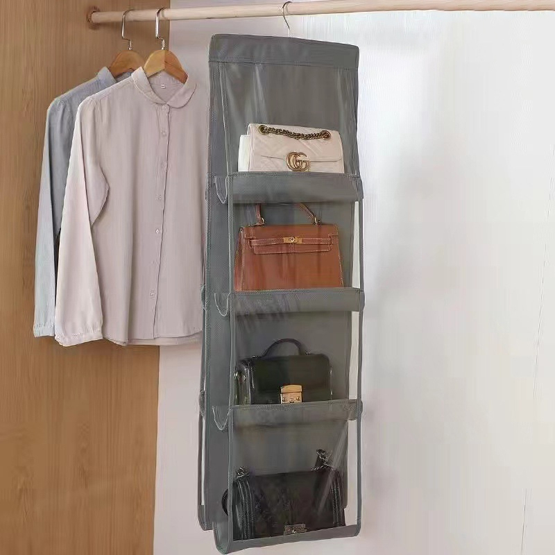 Tasche Lagerung Hängen Tasche Hängen Doppel Seite transparent Sechs Schicht Lagerung Tasche Schlafzimmer Schrank Lagerung Tasche Staub Tasche: Gelb