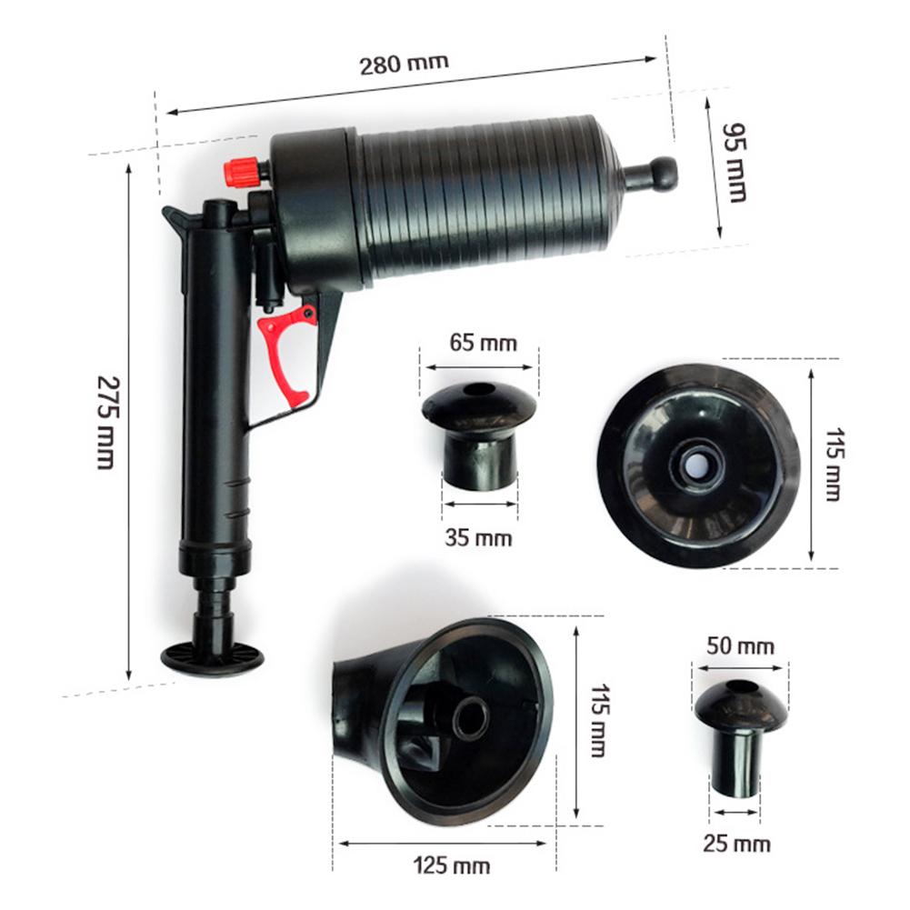 Luchtpomp Plunger Druk Pijp Plunger Ontstopper Riool Zinkt Wastafel Pijplijn Verstopte Badkamer Keuken Wc Cleaning Tools