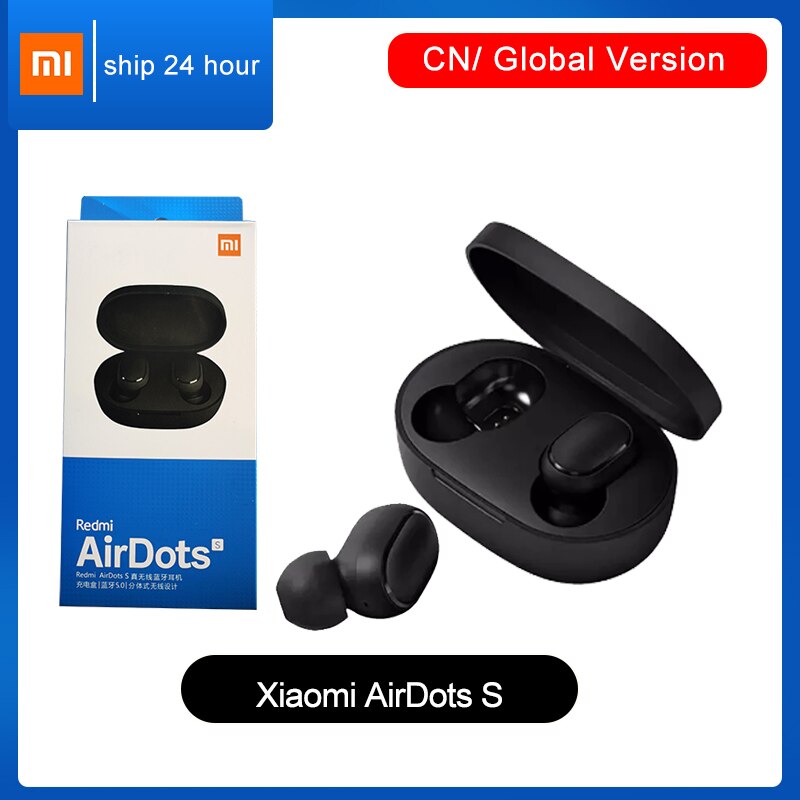 Xiaomi-auriculares inalámbricos Redmi Airdots S TWS, por Bluetooth 5,0, Auriculares deportivos para videojuegos con micrófono y reducción de ruido