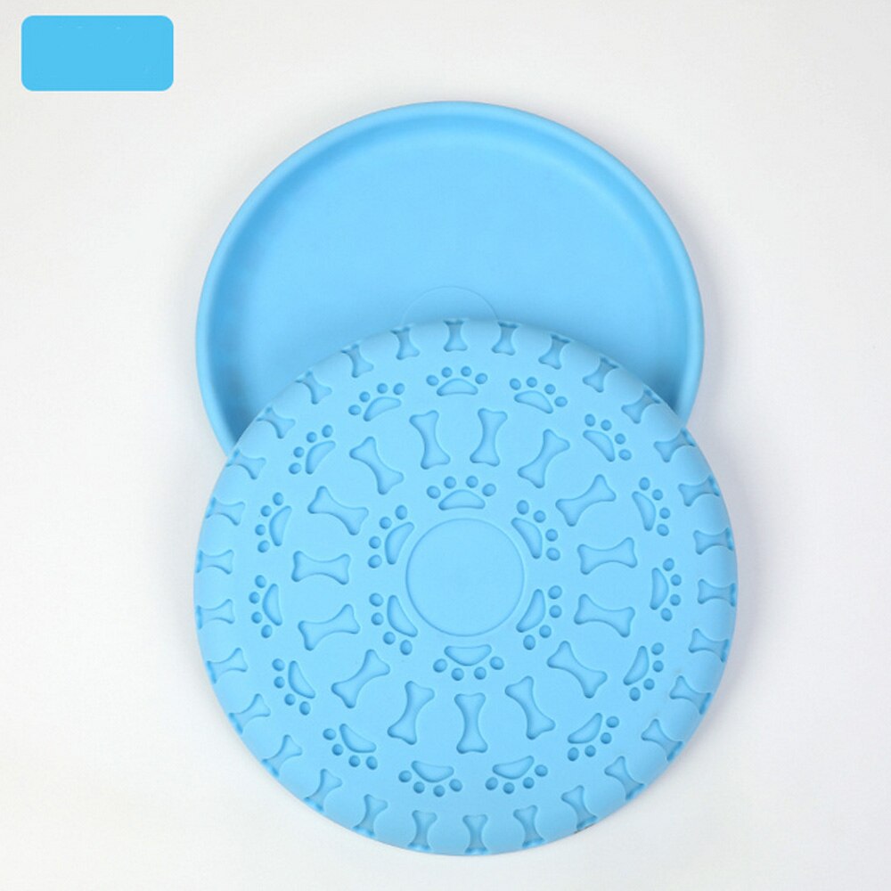 Hond Zachte Rubber Onverwoestbaar Huisdier Speelgoed Hond Flyer Puppy Flying Disc-Heldere Kleur Disc Voor Honden Te Zien: Blauw