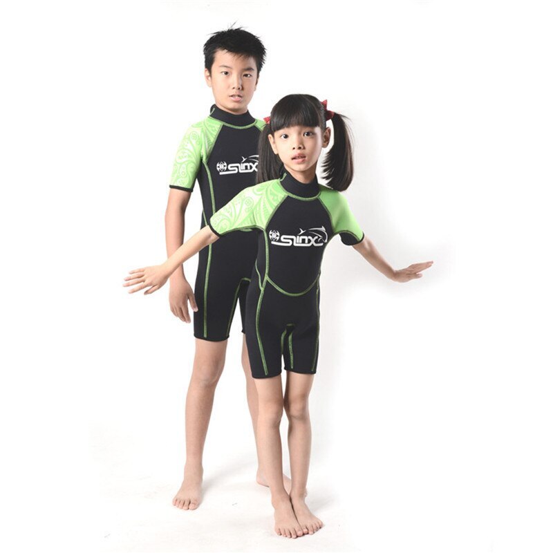 SLINX neoprene 2mm wetsuit for boy girl swimming wetsuit children diving suit shorty wetsuit kids surfing suit for child