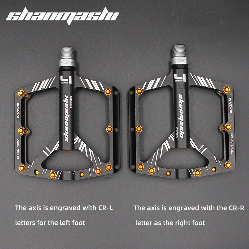 SMS S1 Fahrrad Pedale 8 Lagerbier Breite Nicht-Unterhose Luftfahrt Aluminium Legierung Fahrrad Pedal Ultra-dünne MTB Pedal Mit Fesseln