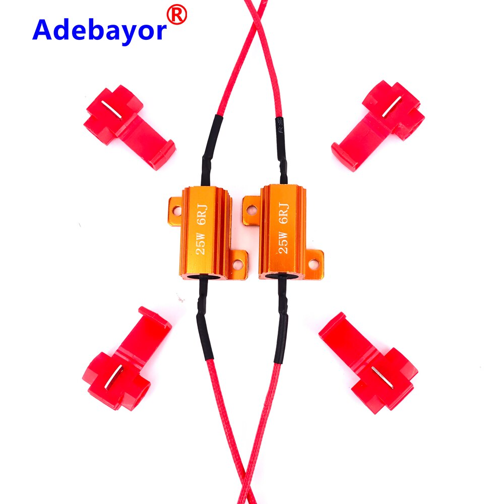 2PCS/set 25W 6ohm 12V Load Resistor Resistance for Car LED Flash Indicator Controller CANBUS Problem