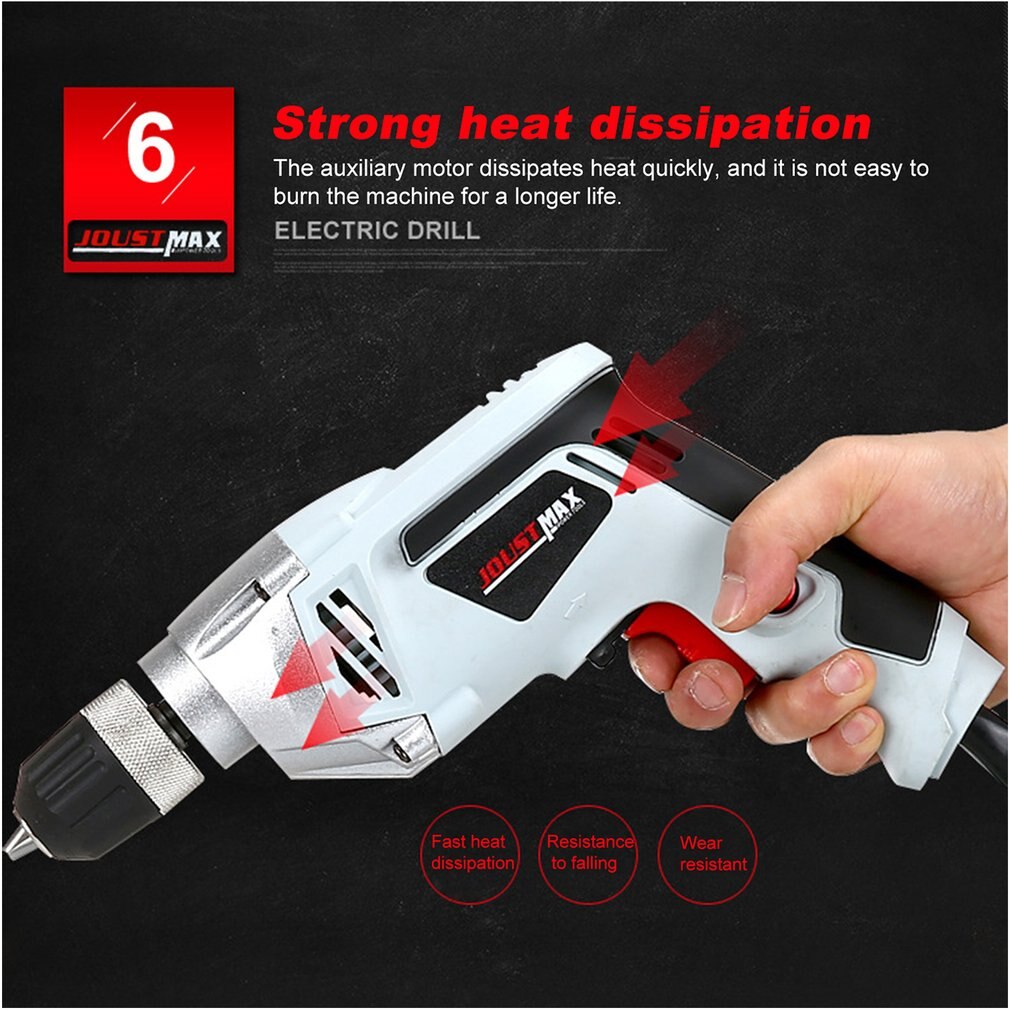 550W Electric Handheld Screwdriver Drill Self-lock Chuck/Metal Chuck Electric Drilling Machine Mini Hand Drill Power Tool