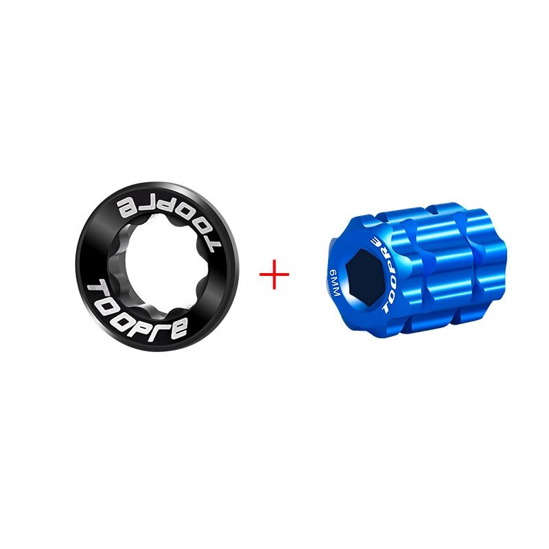 TOOPRE-tornillo de aleación de aluminio para bicicleta de montaña, rueda de cadena integrada Torx, cubierta de manivela EIEIO M20, perno para XT/XTR/SLX/DEORE: M20 Black Blue Tool