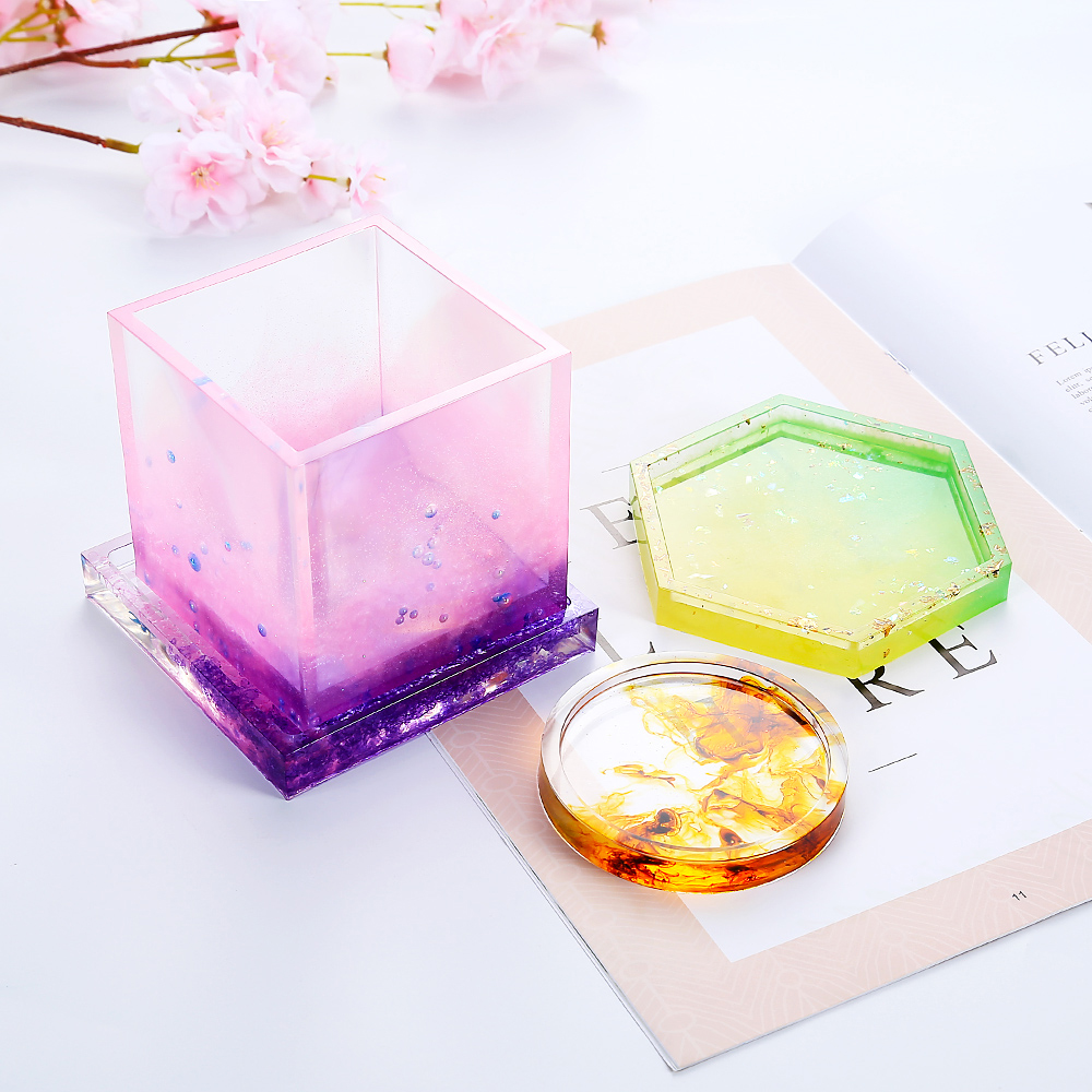 Diy pot mal asbak onderzetter flexibele siliconen mal epoxyhars sieraden maken ambachtelijke klei hars mallen sieraden maken accessoires
