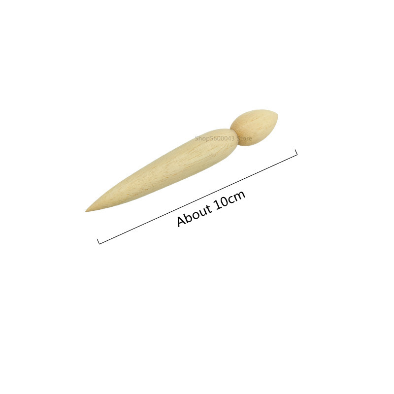 Modificador de caño de cerámica, herramientas de fabricación de ollas de arcilla púrpura de doble cabeza, golpeador de barro, cucharón de madera, huevos, tetera, manualidades, modelado: A