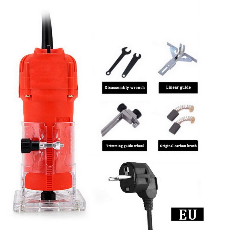 Elektryczna ręczna przycinarka frezarka do drewna frezarka do drewna z futerał do przenoszenia do obróbki drewna frezarki do drewna dłutownica moc Tools800W: E-EU