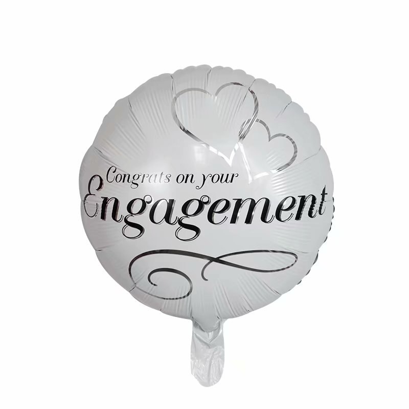 2 uds 18 pulgadas ronda oro blanco brillo impresión Sr. Y Sra. Globos de papel de aluminio de amor de la novia matrimonio decoración de la boda de Día de San Valentín suministros para eventos: Amarillo claro