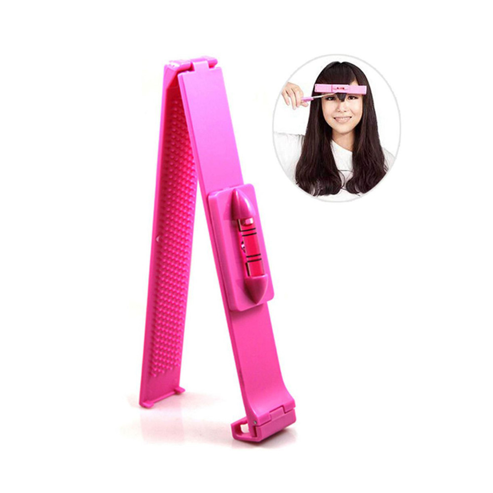 Frauen Haar Pony Clip Trimmer einstellen Kunststoff Ebene Instrument Herrscher DIY Haar Haarschneidemaschine Schneiden Schere Styling Werkzeuge Zubehör