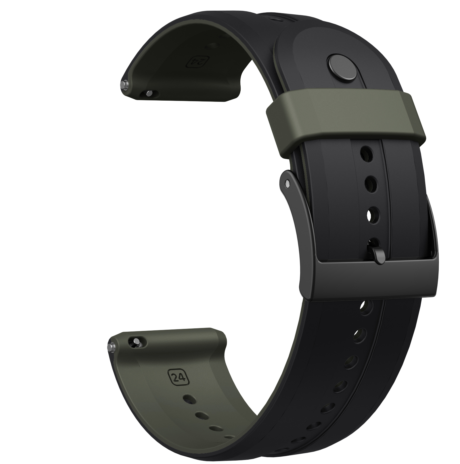 Correa de silicona de colores dobles de 24mm para pulsera Suunto 7, pulsera para reloj Suunto 9, correa deportiva para Suunto 9 Baro/Spartan: XXL / Red black