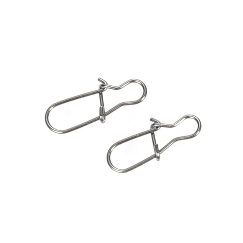 Safety Snap Swivel Solid Rings 50Pcs Safety Snaps Fishing Hooks Connector Stainless Steel Pin Snap Hook Lock Solid Rings