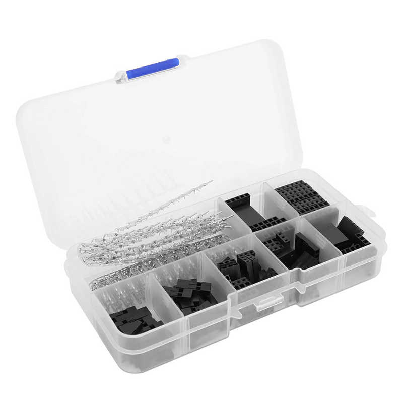 Kabel Jumper Pin Connector Behuizing Kit Mannelijke Crimp Pin + Vrouwelijke Terminal Toonhoogte Pin Connector Assortiment Kit