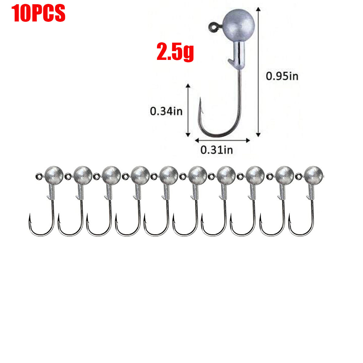 Round Jig Head, Lead Jig Head Hooks for Freshwater Saltwater Fishing, Swimbait Jig Heads with Fishing Box for TroutBass Fishing: Red