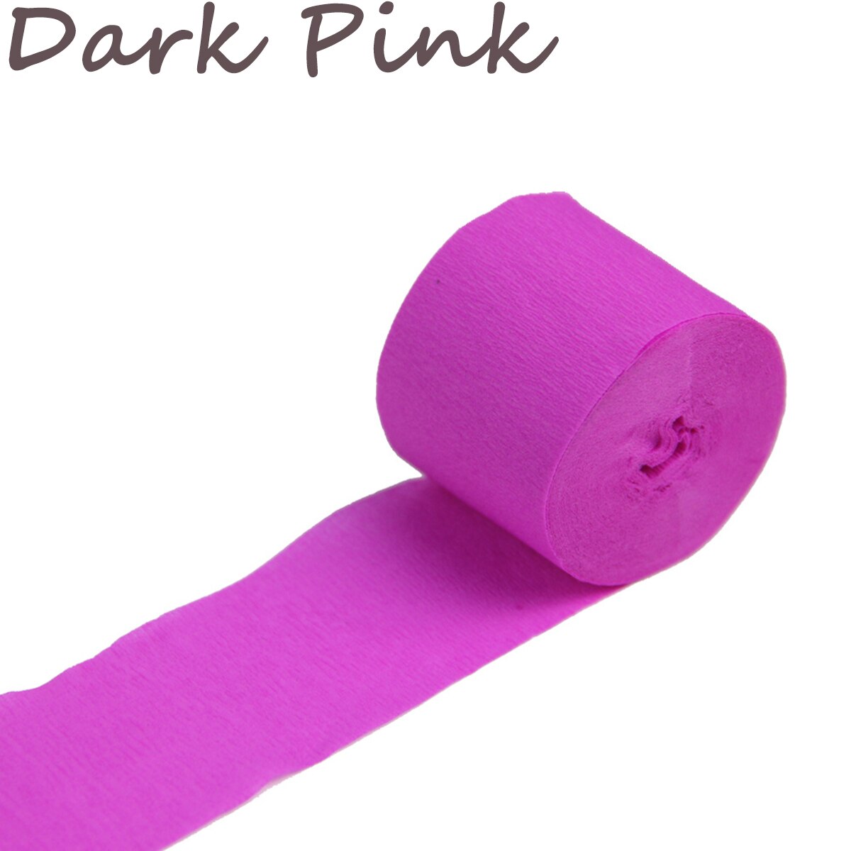 1 Roll 3.5 Cm * 10 M Crinkled Crêpepapier Bloem Wikkelen Diy Scrapbooking Craft Voor Verjaardagsfeestje Festival Kerst decoratie: dark pink