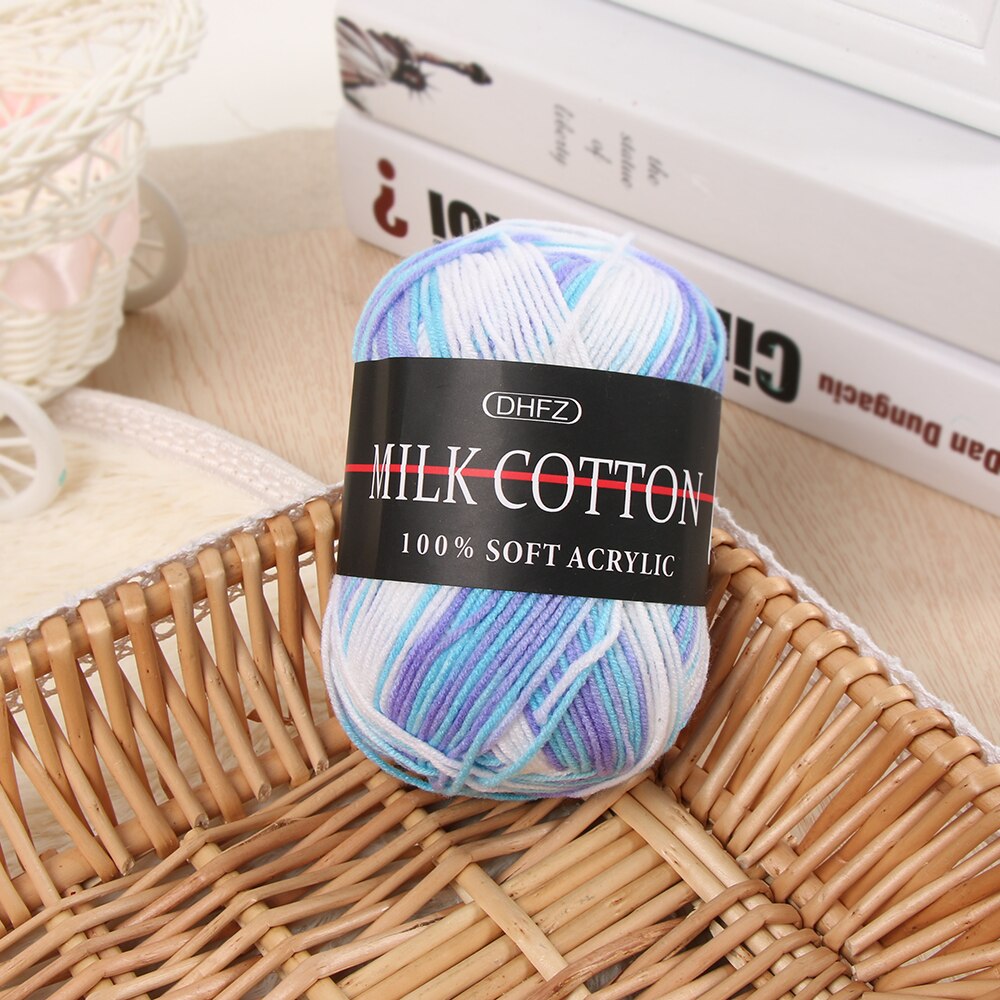 Lot de fils mixtes colorés DK | Coton doux, Lot de 23 couleurs, tricot Crochet, bricolage, fil de coton doux, accessoires de couture pour bébé, 50g