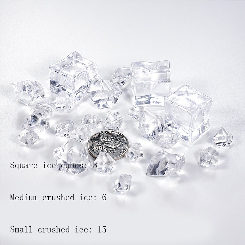 Photography Props Acrylic Simulation Ice Cube Drinks and Beverages Product Photo Decoration for The Photo Studio: A