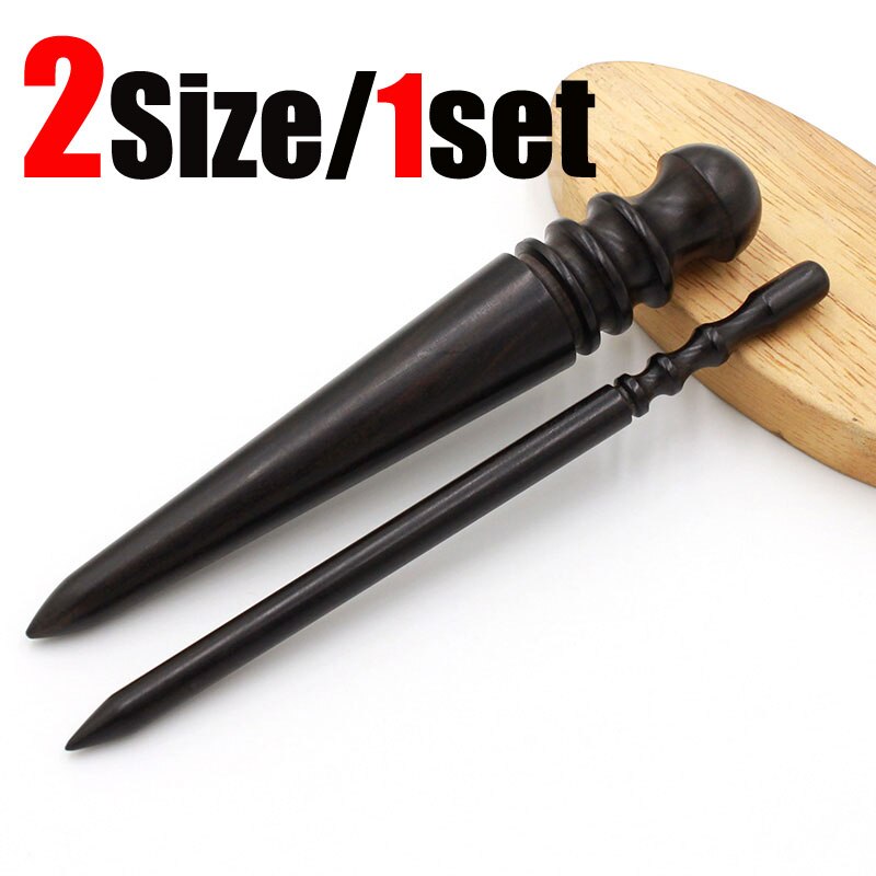 Blackwood Leather Edge Burnisher Leather Polished Grinding Set Wood Edge Slicker Leather Tools Leather Polished Rod: 2 SIZE