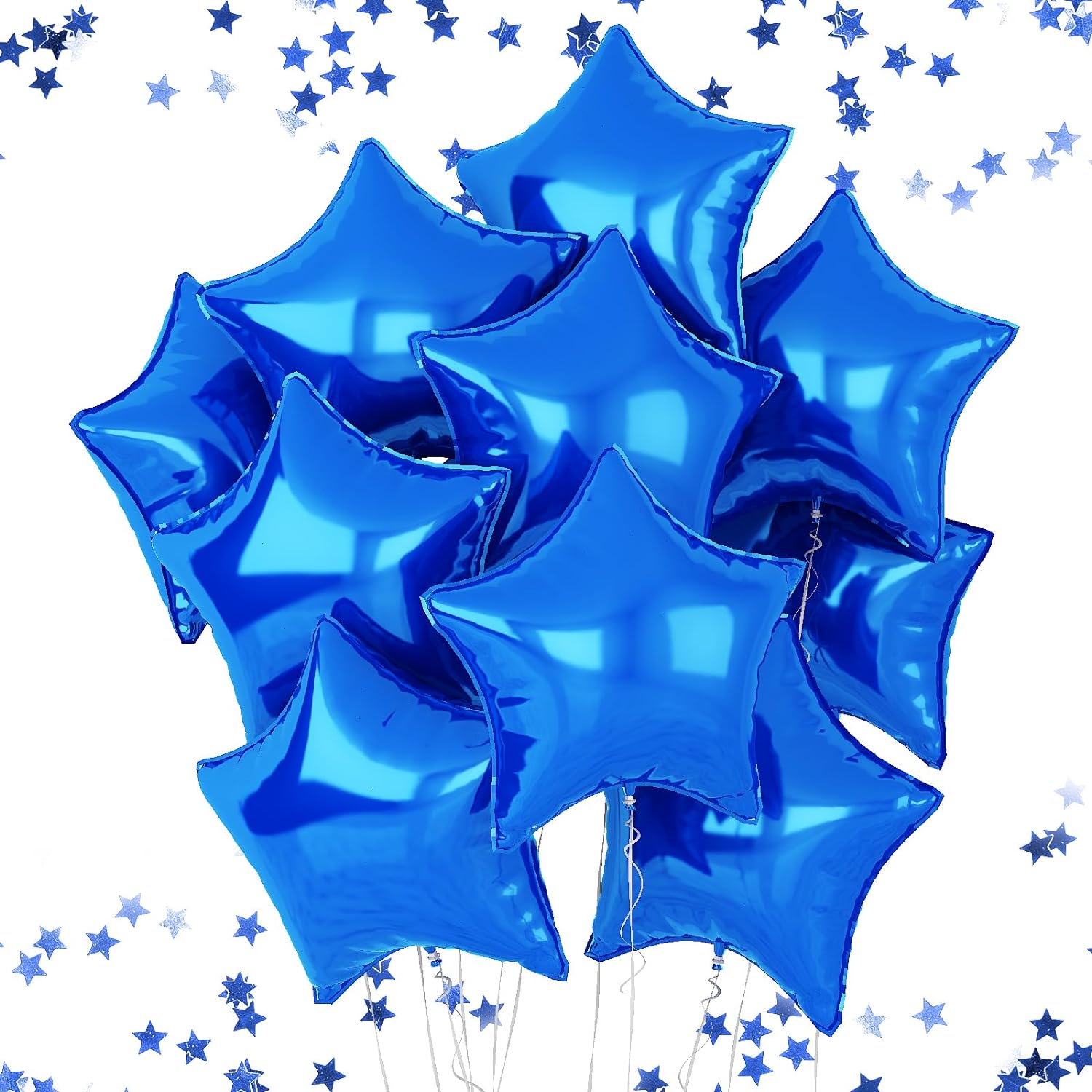 10 Uds. Globos de película de aluminio para decoración de con pentagrama degradado rosa, rojo, verde y azul de 18 pulgadas adecuados para cumpleaños, bodas,: LASER