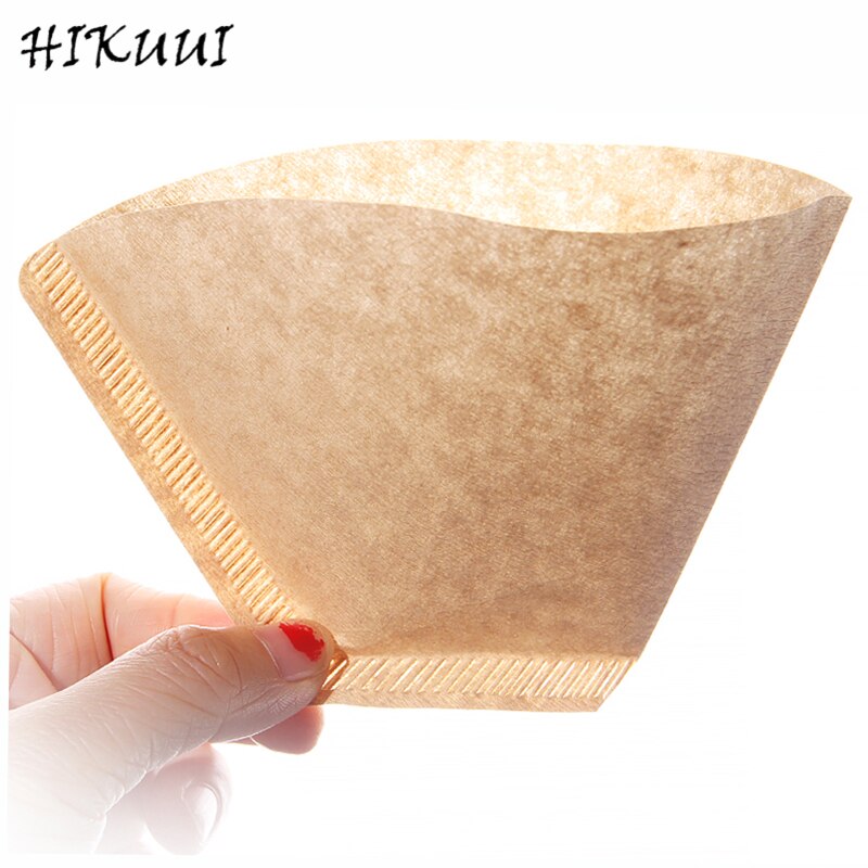 100 stk /200 stk /300 stk/pose kjegleform engangs kaffefilterpapir ubleket forhåndsfoldet filterkaffemaskin silverktøy