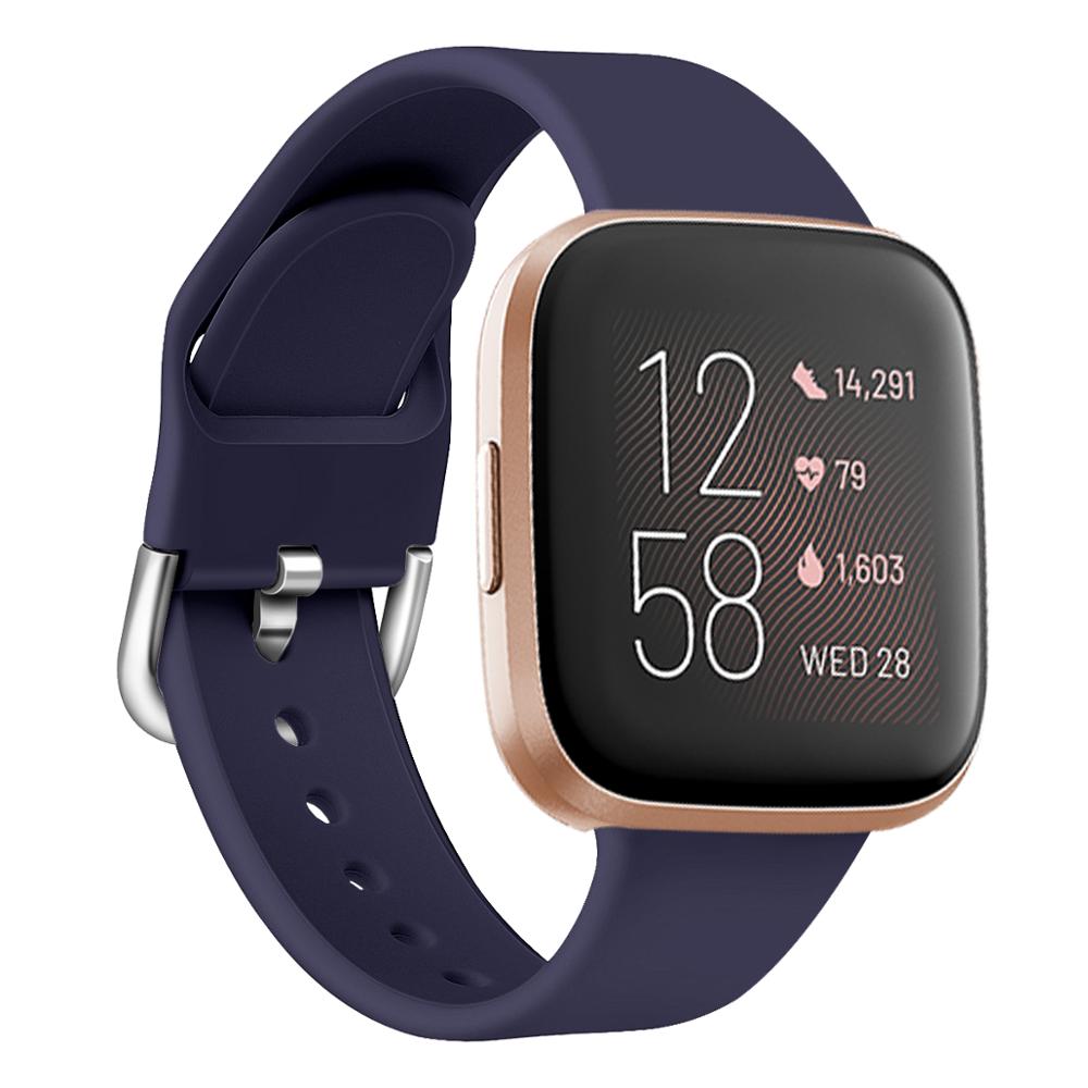 Ren farge armbånd til fitbit versa 2/ versa lite vanntett erstatning myk silikon klokkerem correa