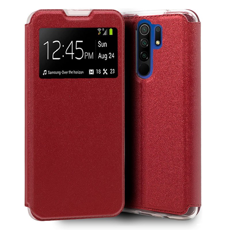 Xiaomi Redmi 9 Flip Cover Case Smooth Rood