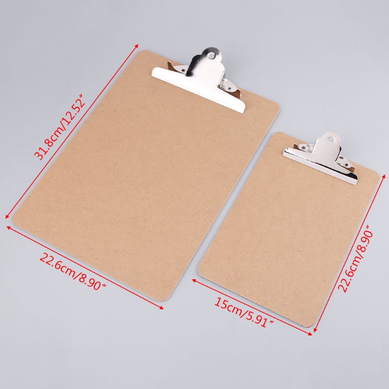Draagbare A4/A5 Houten Schrijven Clip Board Bestand Hardboard Met Batterfly Clip Voor Kantoor School Briefpapier Leveringen