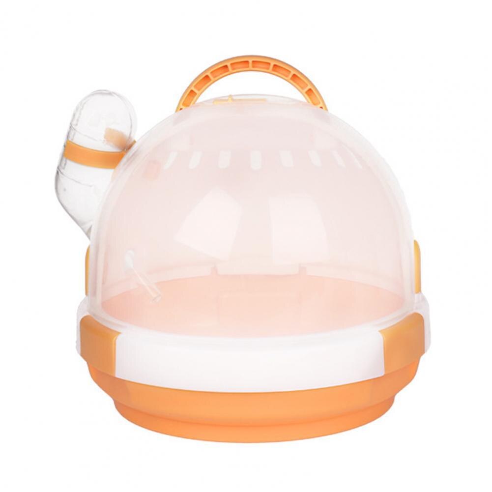 Hamster Travel Cage Space-saving Keep Warm Universal Small Animals Guinea Pig House Travel Cage: Orange