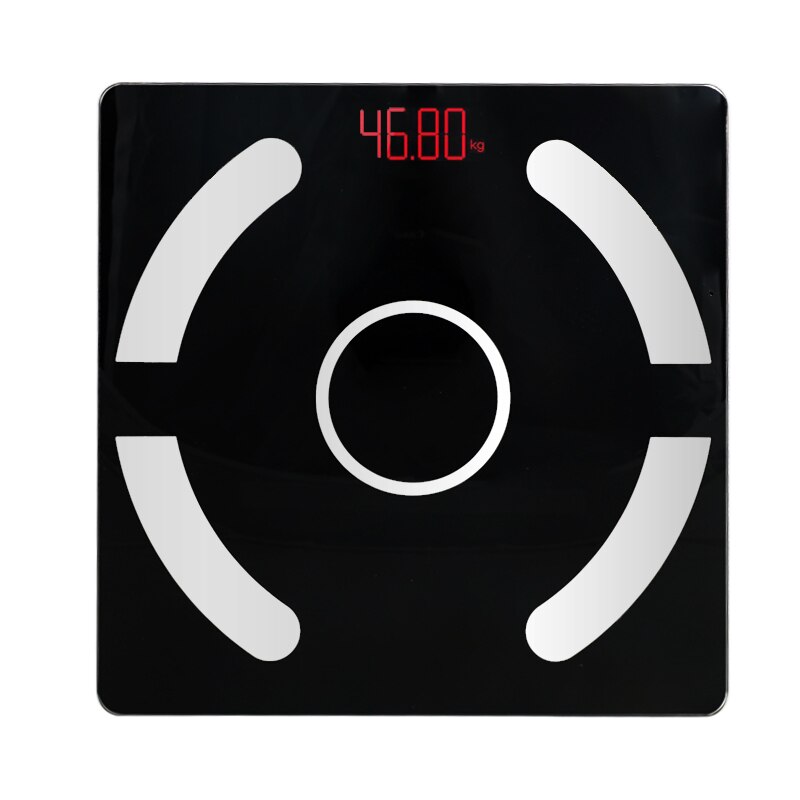Badkamer Weegschalen Vloer Weegschaal Bmi Body Weegschaal Smart Bluetooth App Elektronische Weegschaal: black