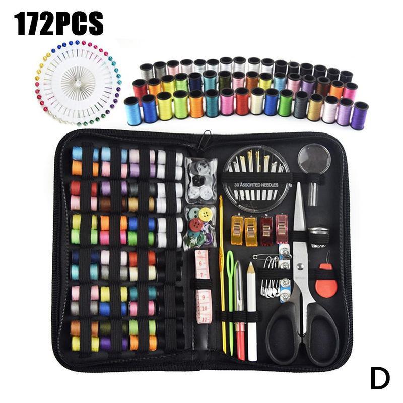 Portable Sewing kit Home Travel Thread Threader Needle Tape Measure Scissor Sewing Kit: 172 pcs