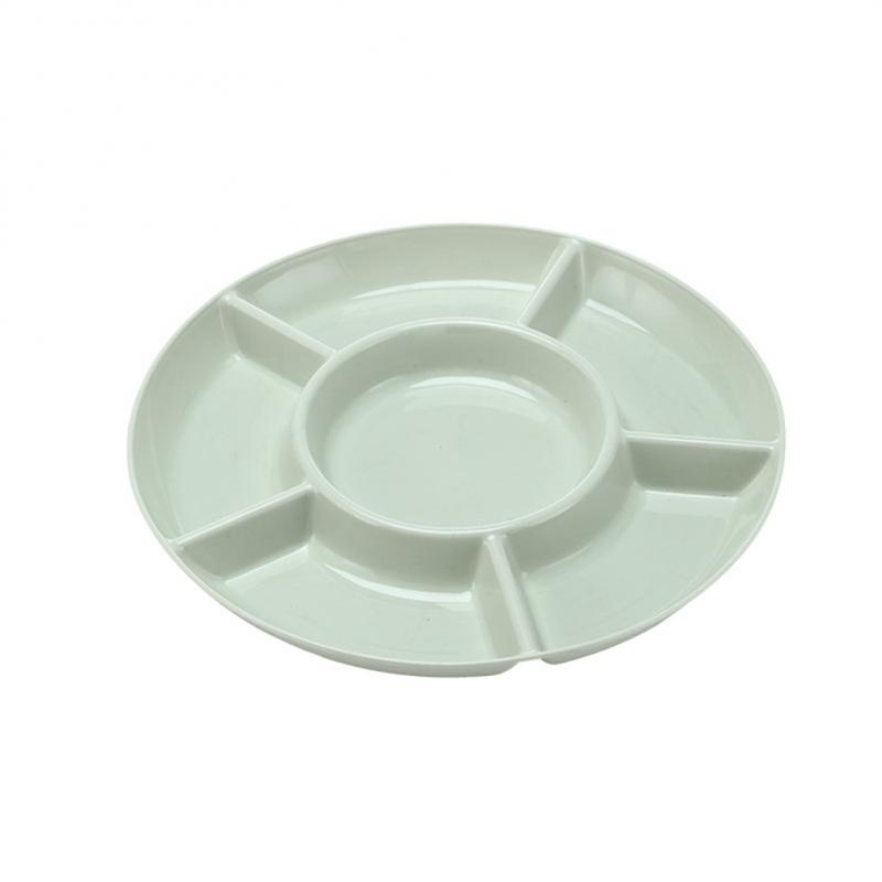 1pc 6-Compartment Food Storage Tray Dried Fruit Snack Plate Appetizer Serving Platter For Party Candy Pastry Nuts Dish Tableware: 02