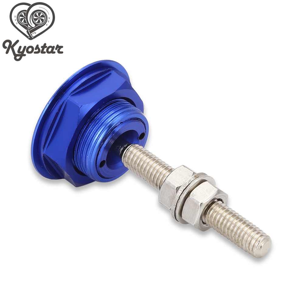 Universal Aluminum Push Button Car Quick Release Latch Hood Pin Lock Clip Kit