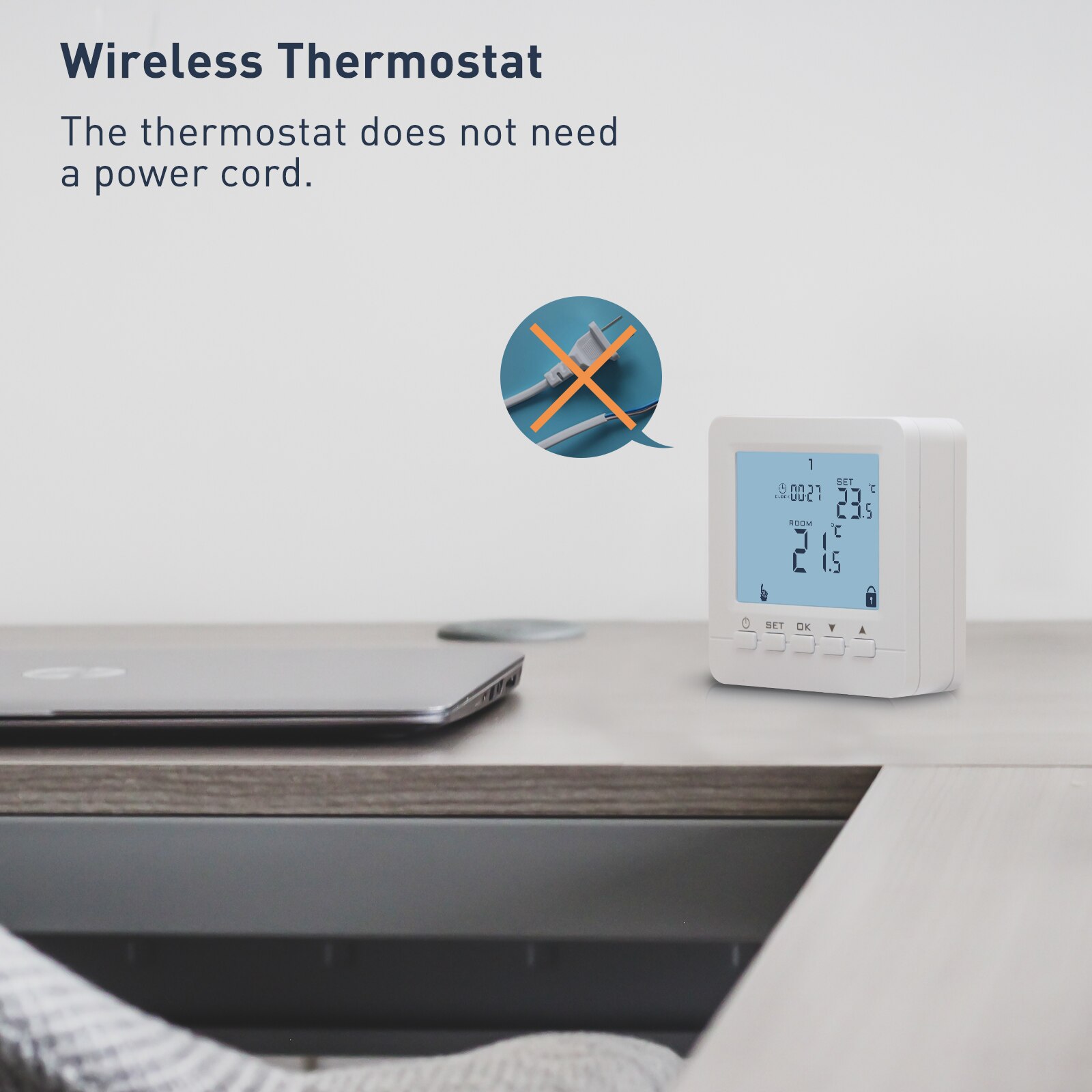 Beok RF termostato senza fili per caldaia a gas riscaldamento regolatore di temperatura ambiente regolatore programmabile settimanale 433 telecomando