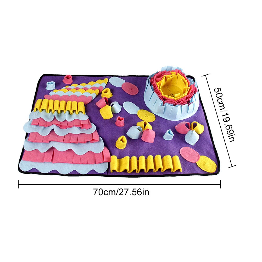 Dog Feeding Mat Training Mat Non-slip Foraging Skills Energy Pressure Release Training Smell Machine Washable Work Blanket