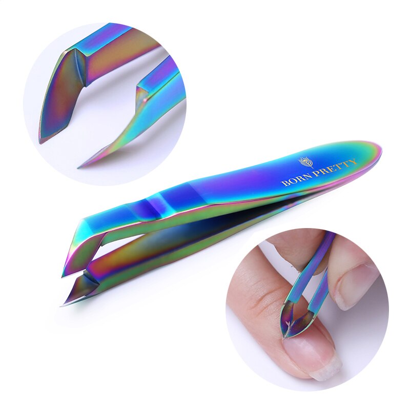 Geboren Pretty 1Pc Mini Nail Cuticle Nipper Rainbow Chameleon Dode Huid Remover Clipper Nail Art Tool Accessoire