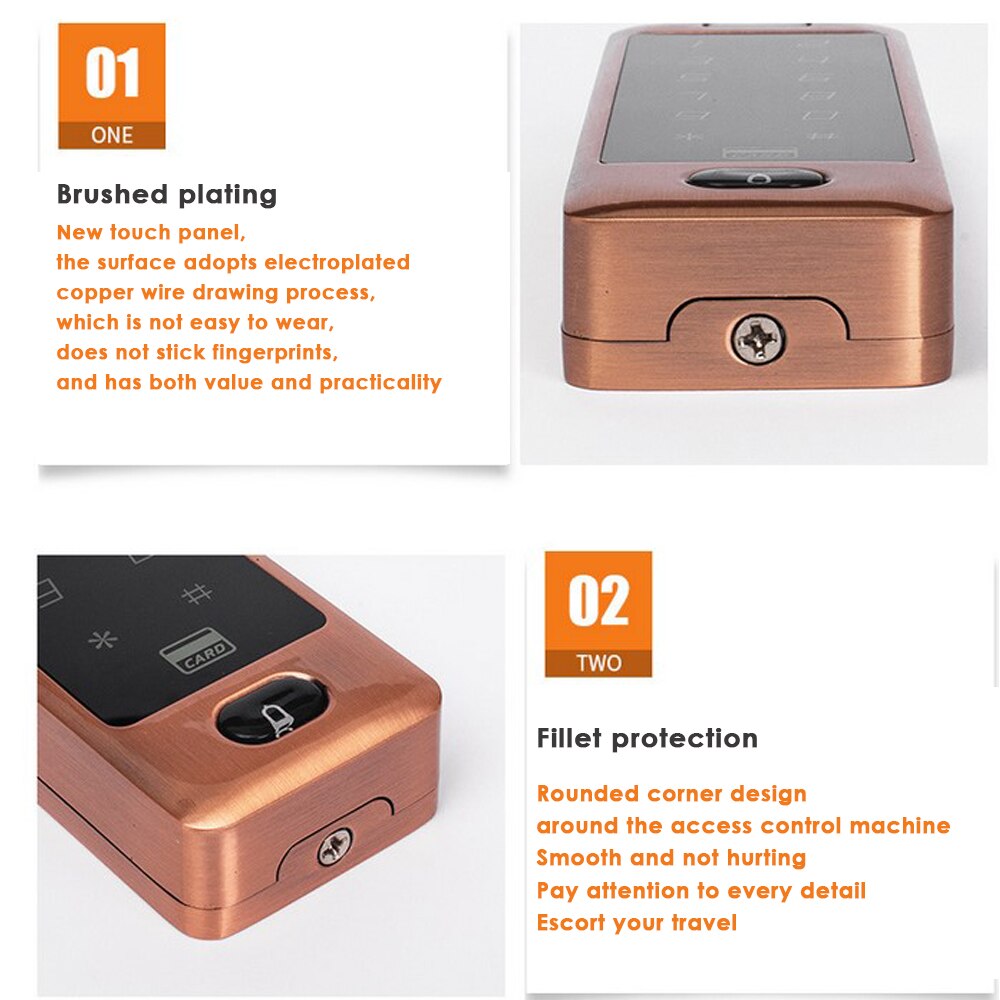 Access Control Electronic Door Lock Electric Touch Metal RFID Gate Opener Smart Keypad Reader 125khz ID Card