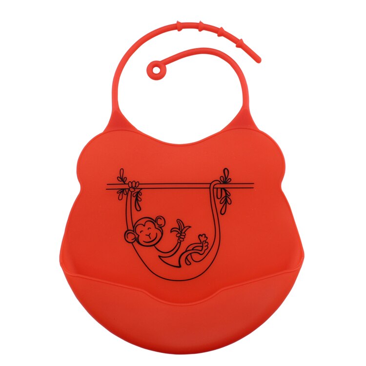 Bavoirs de bébé Easi Anti-huile | Souple, Anti-goutte, Anti-goutte, lingettes faciles, enfants, Anti-fuite, pochette pour la bouche: Rouge