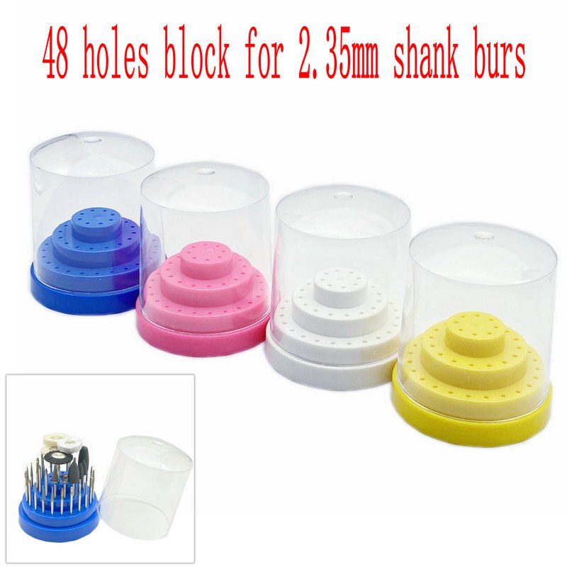 48 Holes Dental Bur Block Drill Placement Box Dentist Tools Drill Case Disinfection Holder Dentistry Instrument