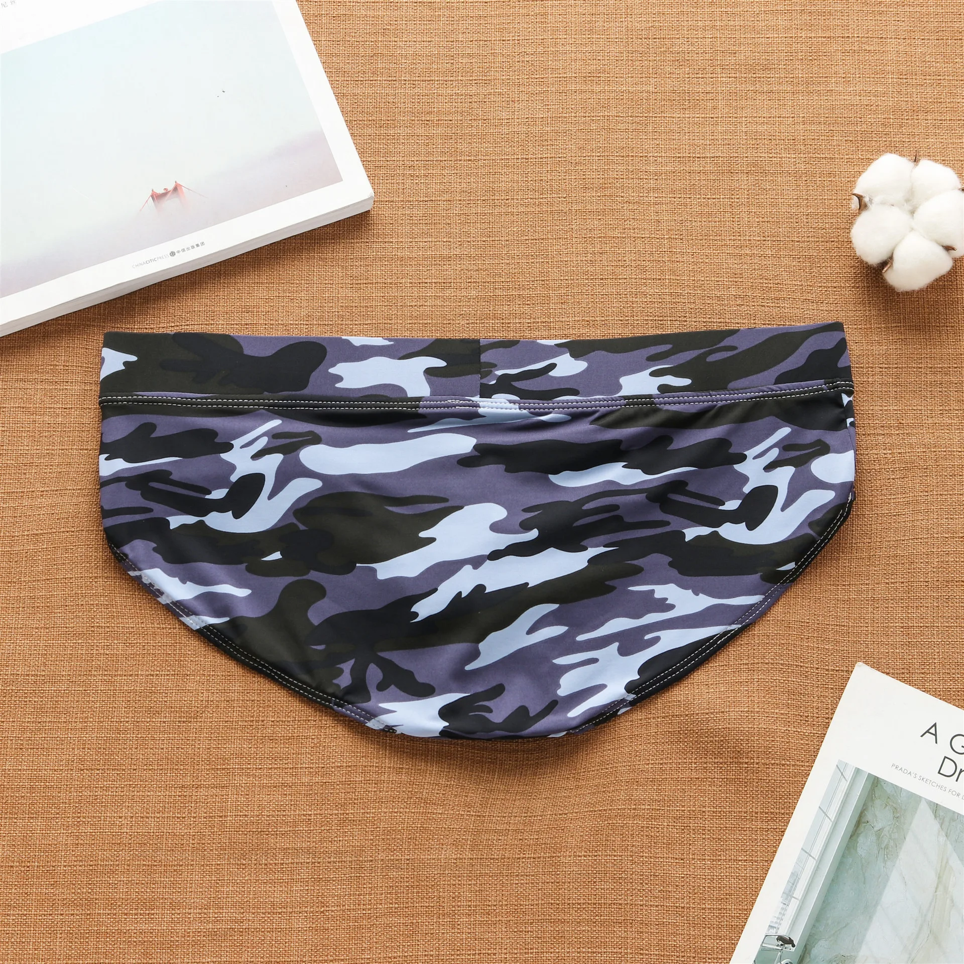 Slip camouflage taille basse pour hommes, cool, été