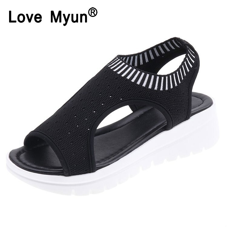 Vrouwen Sandalen Voor Ademend Comfort Winkelen Dames Wandelschoenen Zomer Platform Zwarte Sandaal Schoenen platform 11
