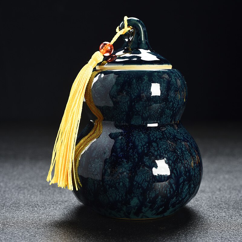 Gourd Pet Urn - Pets buried in ceramic tank urns Ceramics: Light Green