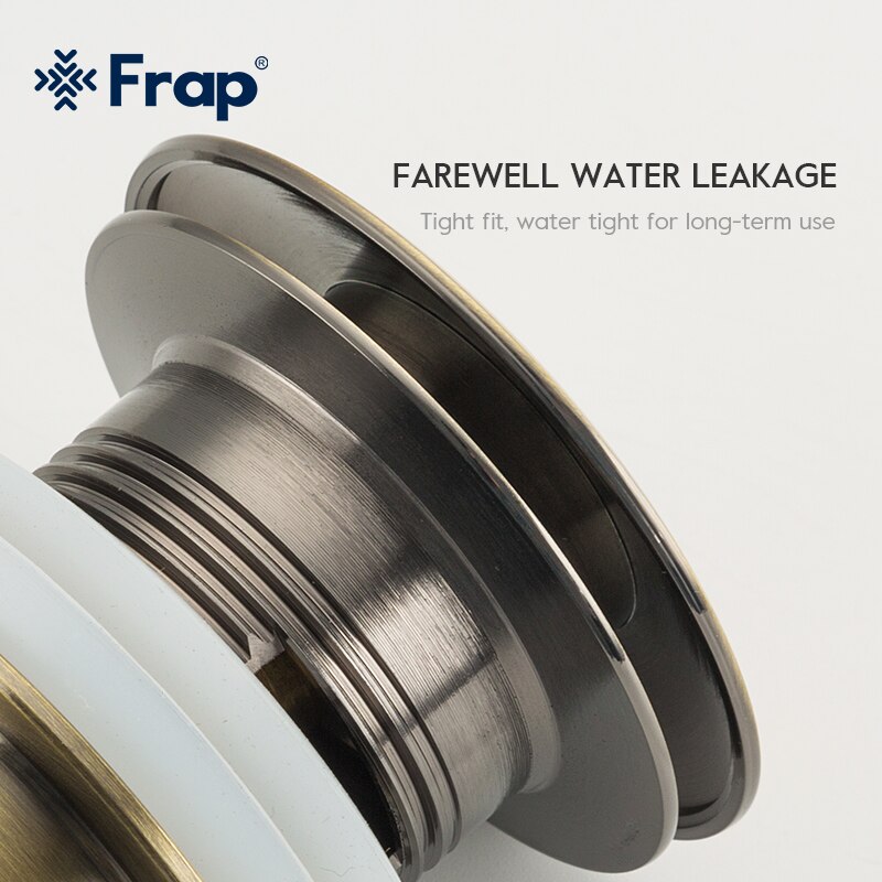 Frap Brass Bath Basin Overflow Hole Sink Tap Push Button Pop up Waste Plug Slotted Kitchen Sinks Drains F60-4/F60-8