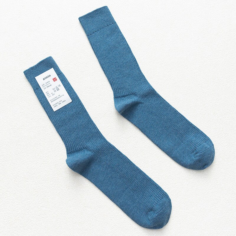 CHAOZHU Japanische Doppelnadeln Baumwolle Stricken Rippe Dünne Business Baumwolle Lange Herrensocken Stretch Casual Täglich Basic Markensocken: Licht Rot