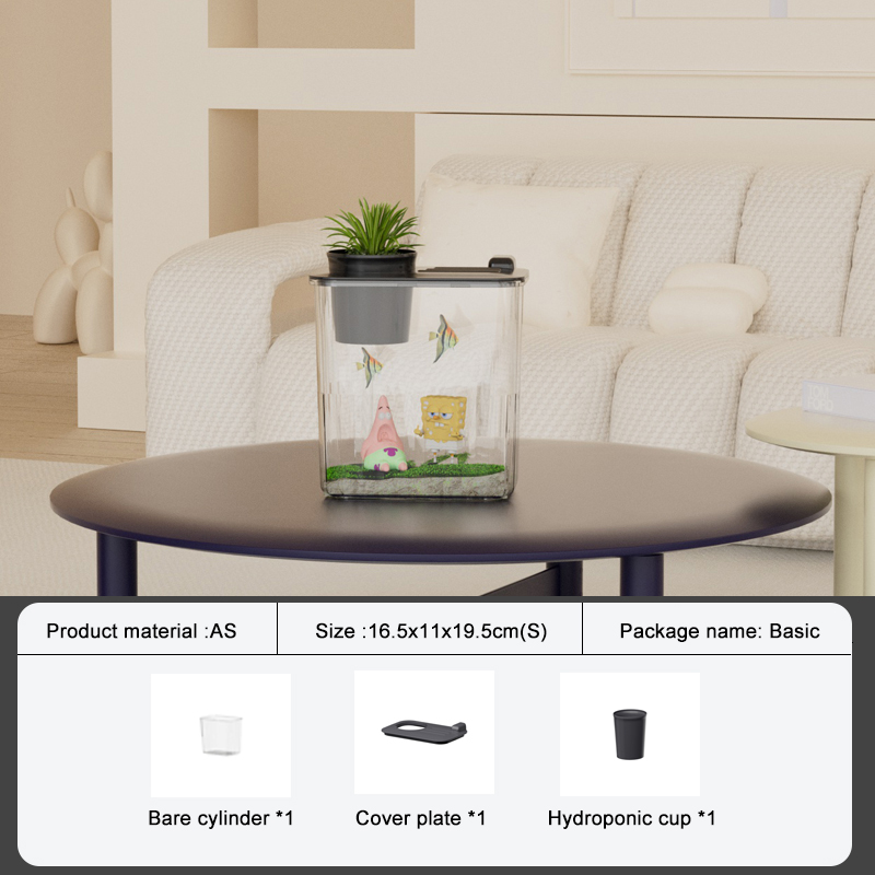 Acquari trasparenti in acrilico Plexiglass resistente agli urti Soggiorno su piccola scala Paesaggio Serbatoio ecologico Acquari e acquari