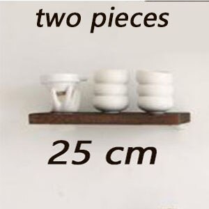 Bamboe wandopbergrek, scheidingswand, woonkamer tv-hangdecoratieframe, slaapkamerwand, massief houten plank, 2- delig: Gecarboniseerde kleur 25cm