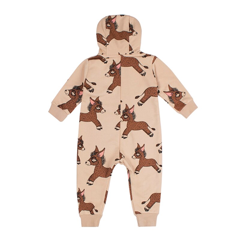Tinypeople æsel baby efterår jumpsuits drenge bomuld hættetrøje legetøj vinter piger overordnet spædbarn onesie tøj toddler romper