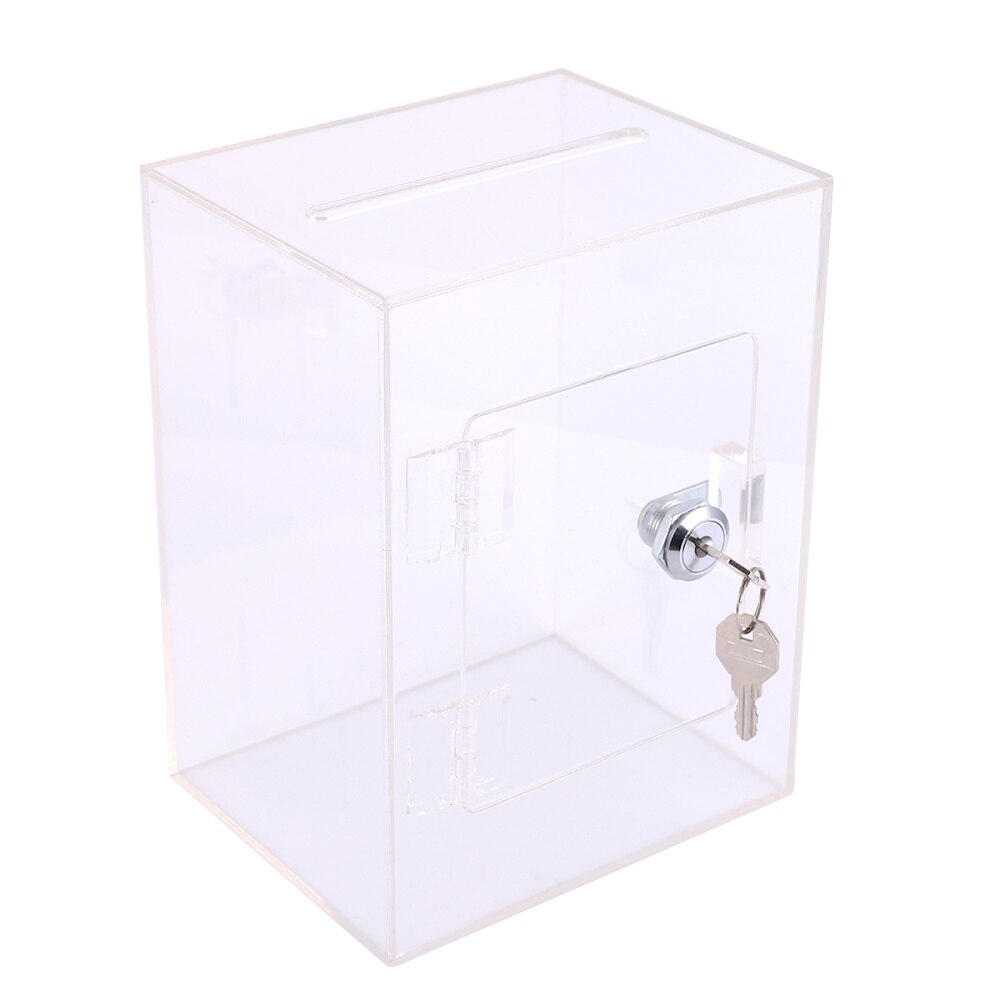 1pc Acrylic Box Box Clear Suggestion Box Complaint Box Donation Box Fundraising Box for Survey Ballot